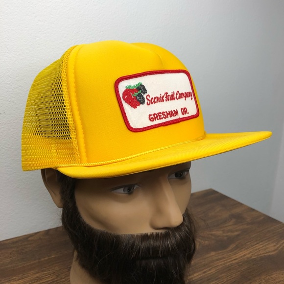 Vintage Scenic Fruit Company Gresham Oregon Patch SnapBack Hat - Picture 2 of 4